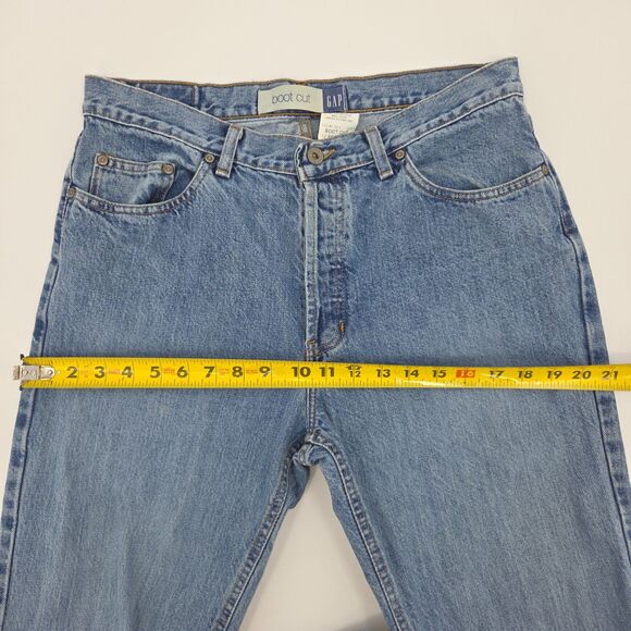 Vintage GAP Bootcut Jeans Womens Size 12 Denim Button Fly Western Cowboy Rodeo - Picture 9 of 10